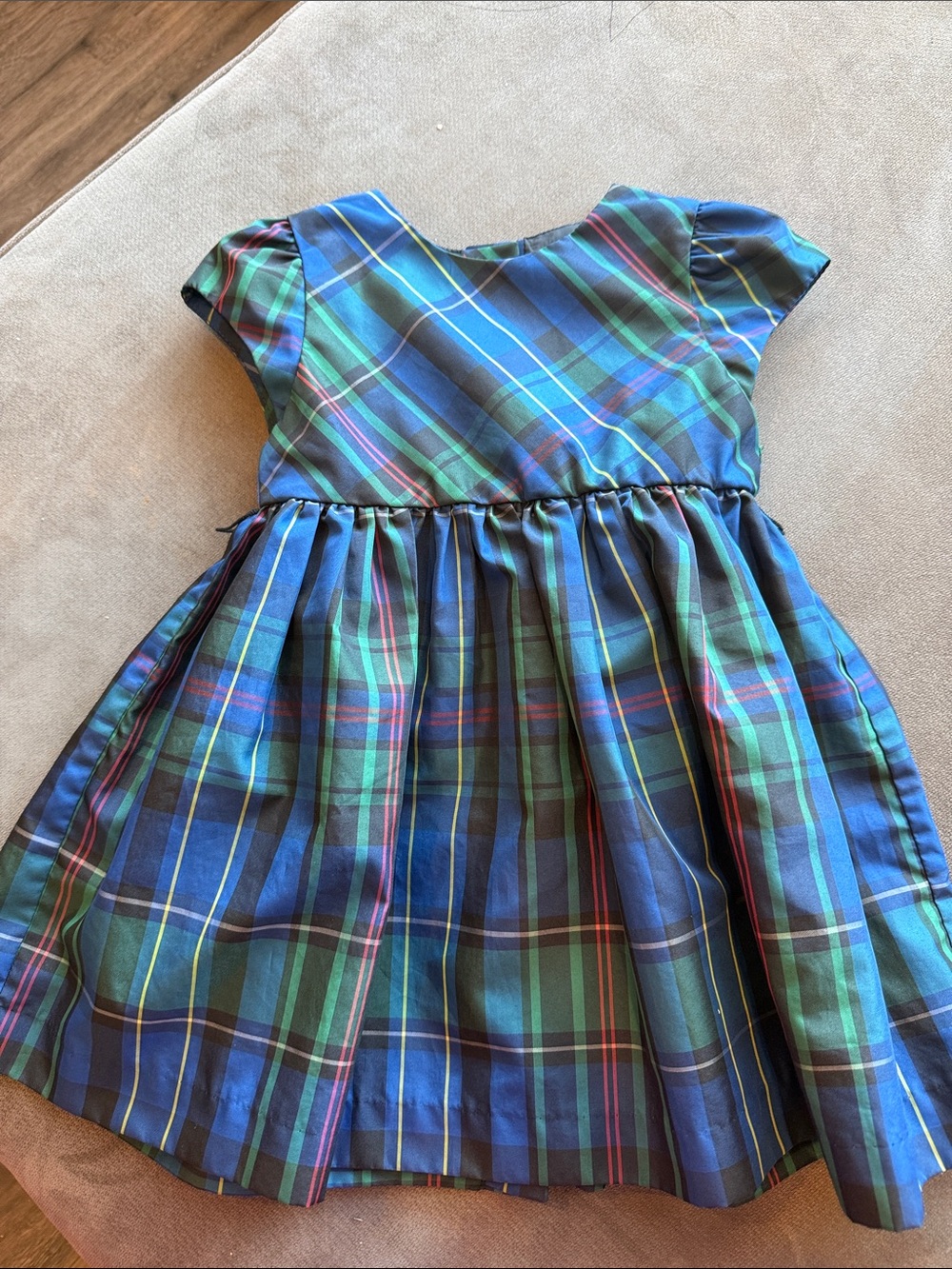 Polo by Ralph Lauren Blue and Green Plaid Girls' Dress